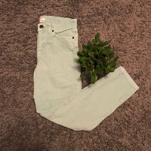 J. Crew | Aqua Corduroy Skinny Jeans